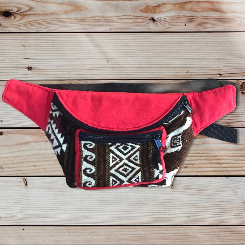 Boho Indie Red Fanny Pack - Gently Used